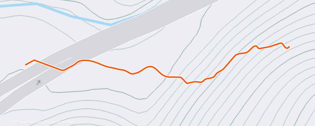 Map of the activity, Afternoon Run