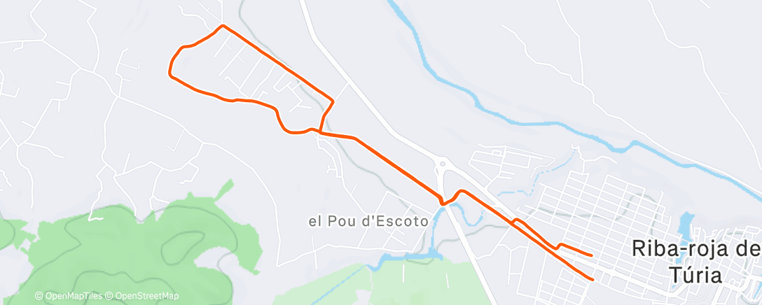 Map of the activity, Carrera de noche
