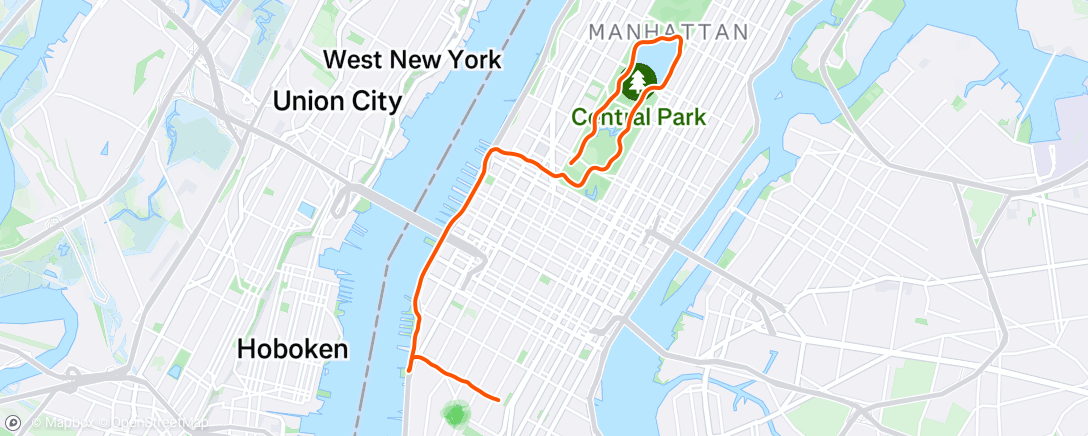 Map of the activity, Morning Run