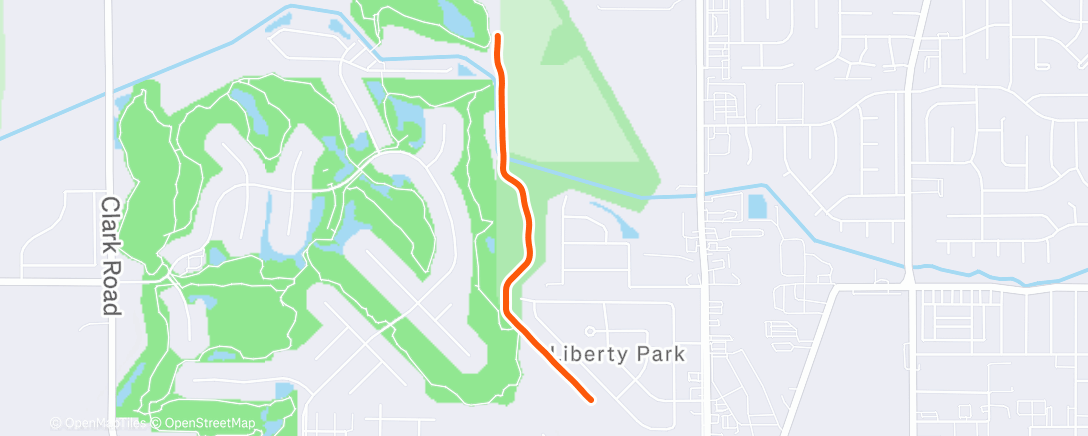 Map of the activity, Morning Run