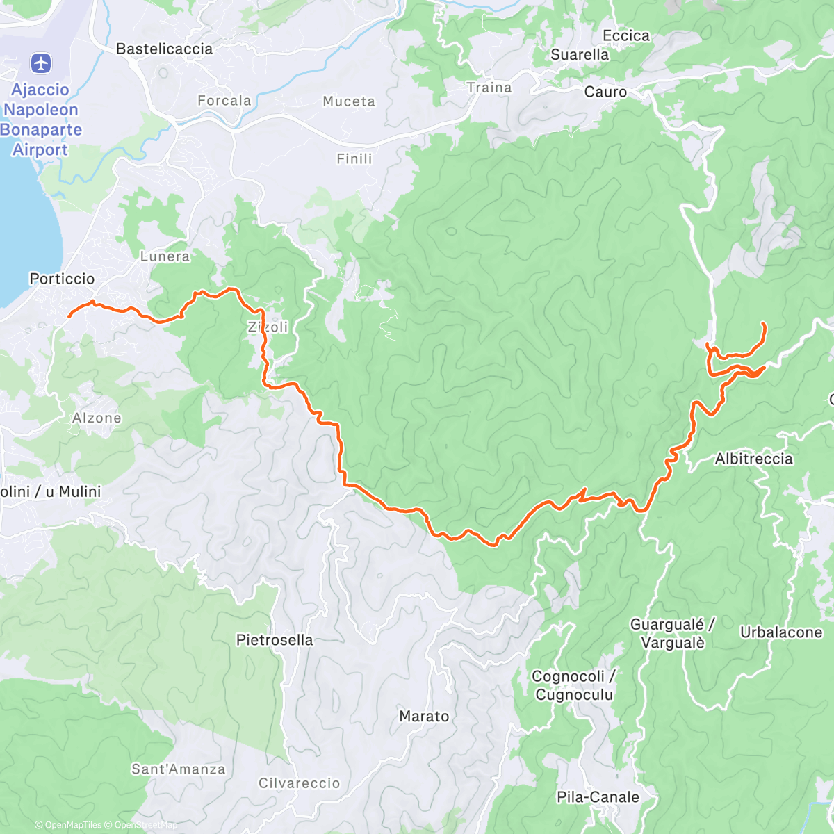 Карта физической активности (Mare a Mare Centre / partie 2 _ détournée à cause de 4 chiens en liberté…)