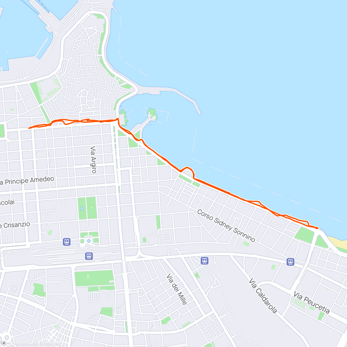 Map of the activity, Bari