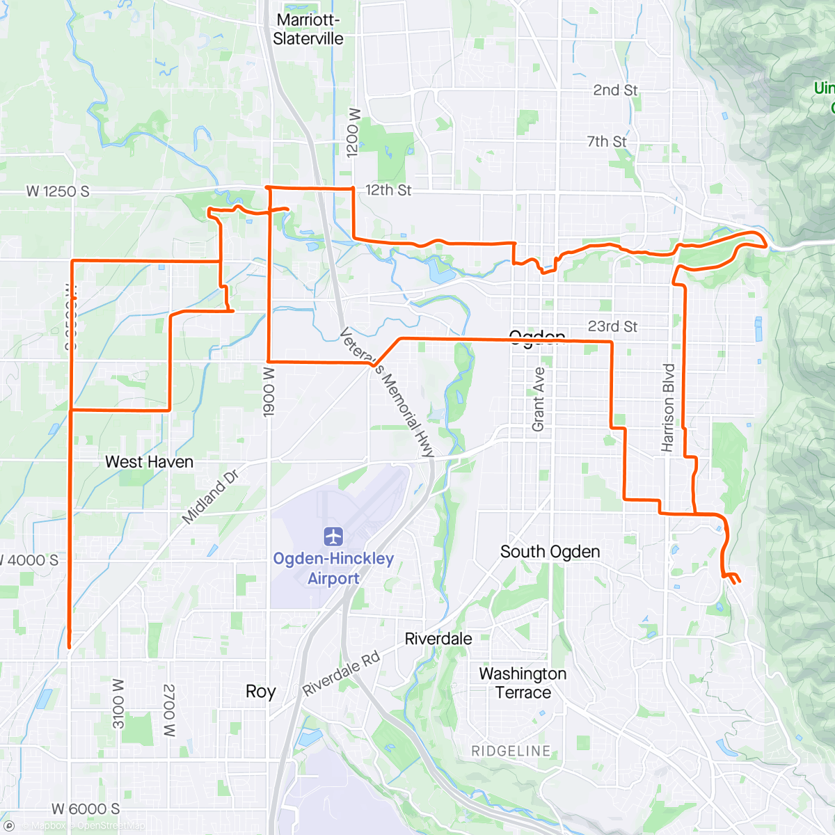 Map of the activity, Saturday Stroll