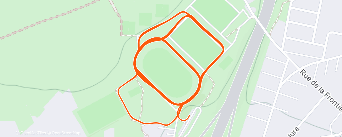 Map of the activity, #2 4 x 2000 au seuil, facile de doubler l’entraînement quand tu n’as pas 45h de taff pendant la semaine 🤪