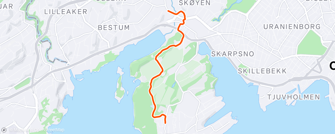 Map of the activity, Morning Walk