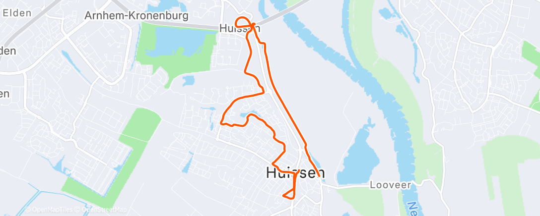 Map of the activity, Hartslagzone 1 training