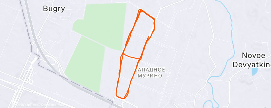 Map of the activity, Morning Run