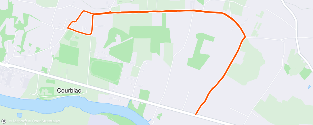 Map of the activity, Course à pied dans l'après-midi