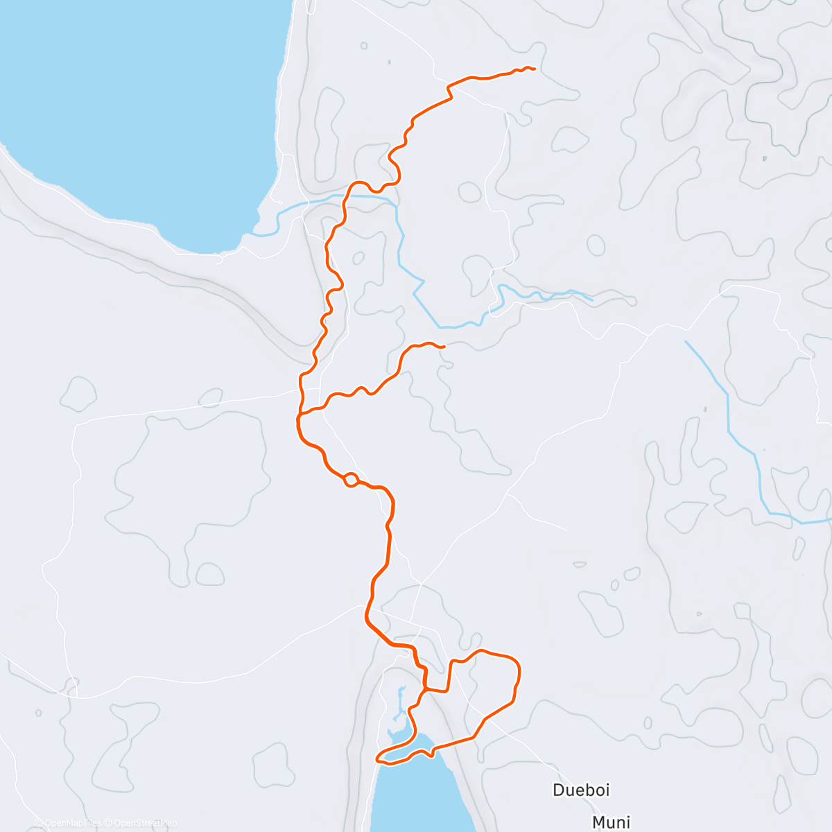 Map of the activity, Zwift - Red Zone Repeats in Makuri Islands