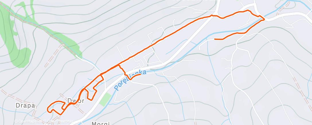 Map of the activity, Lunch Walk