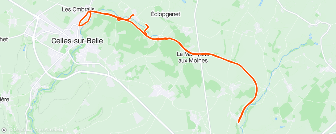 Map of the activity, Intensité sur le ruban vert