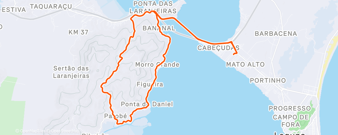 Map of the activity, Pedalada matinal