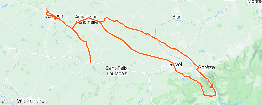 Map of the activity, Sortie à 7 cyclistes et 1 chute 😔