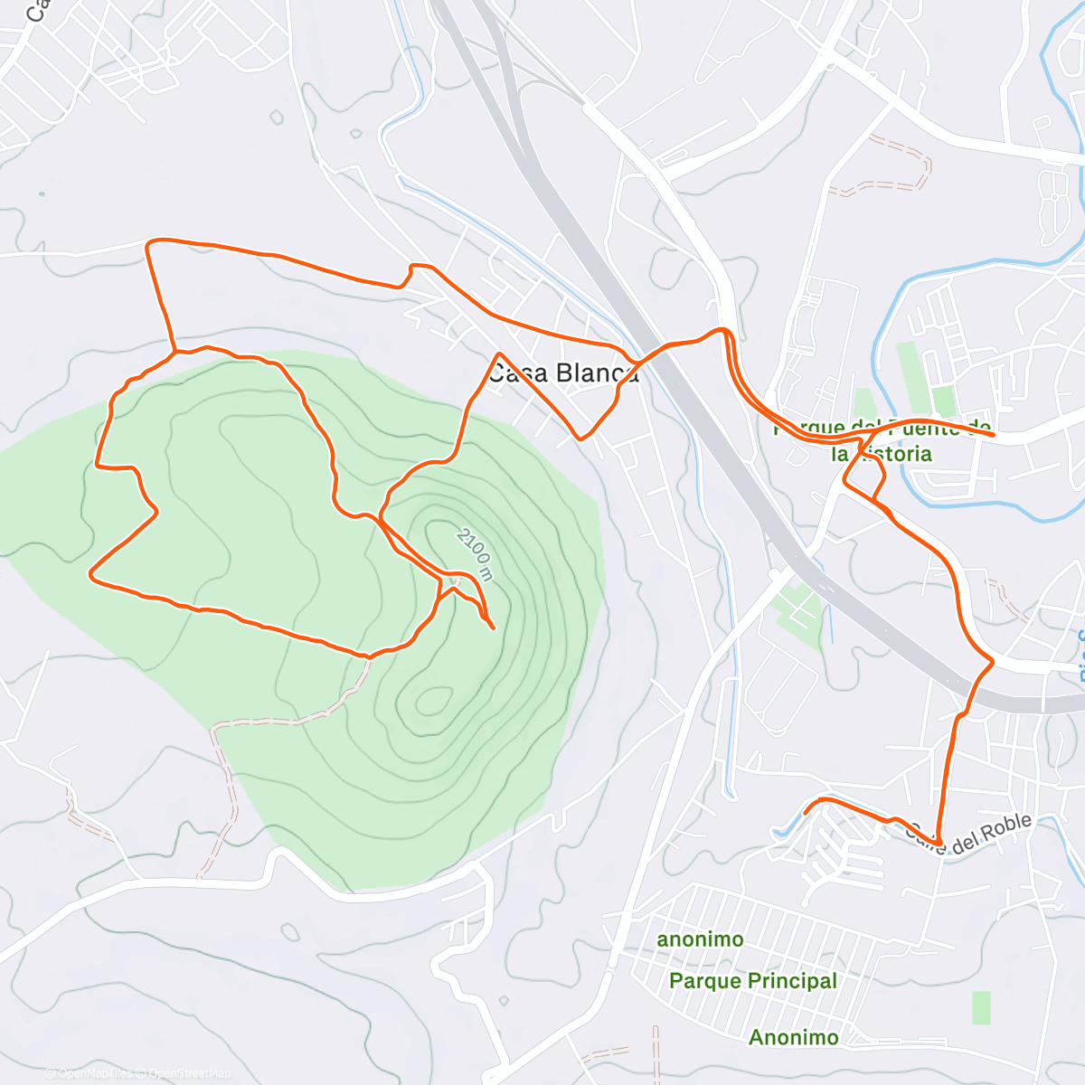 Map of the activity, Vuelta en bicicleta eléctrica vespertina