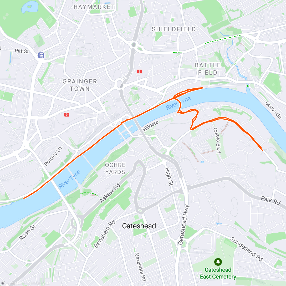 Map of the activity, First run back