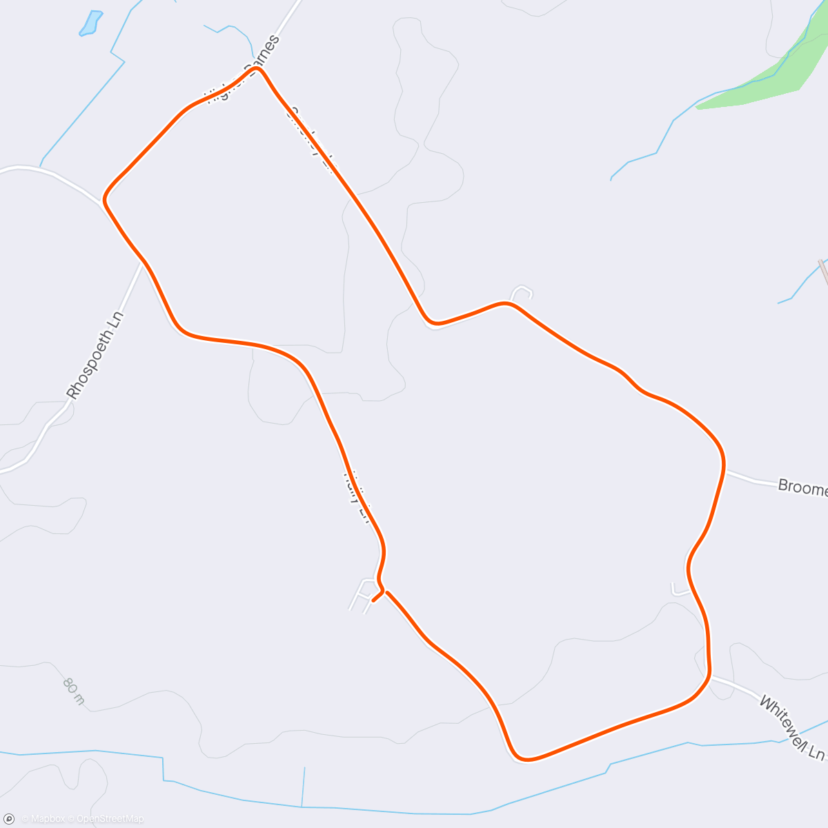 Map of the activity, Bike check ride
