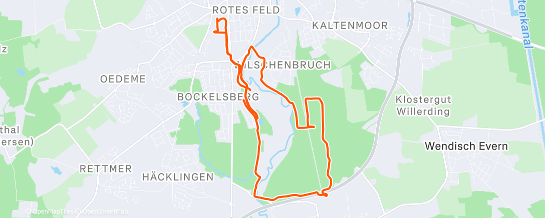 Map of the activity, Morning Run mit den Düvelsbrookern 🏃🏻‍♂️‍➡️🏃🏼‍➡️🏃🏾‍♀️‍➡️
