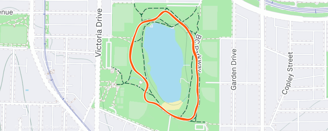 Map of the activity, Afternoon Run