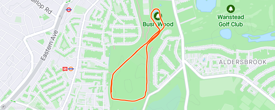 Map of the activity, Park run Wanstead