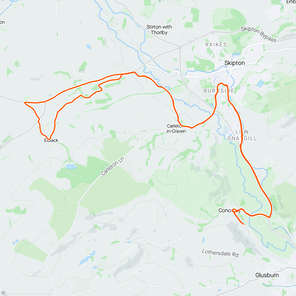 Map of the activity, First on new bike