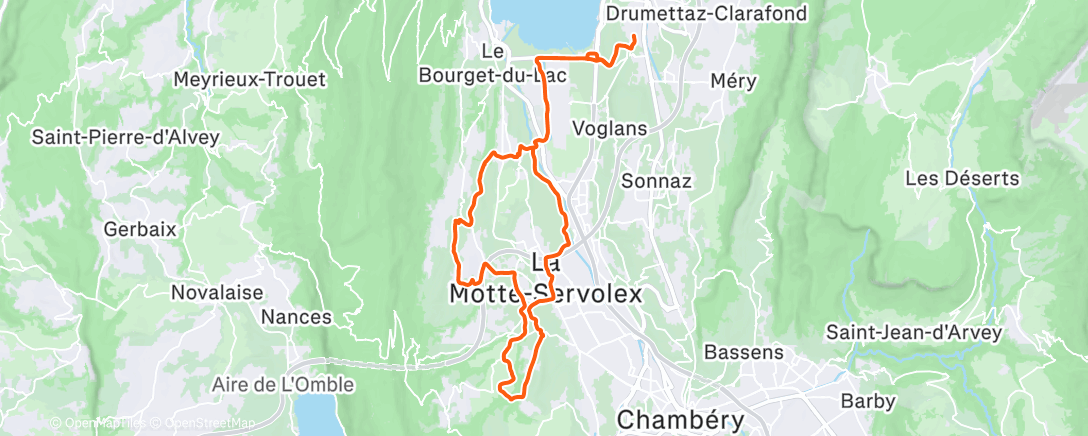 Carte de l'activité Gravel le midi
