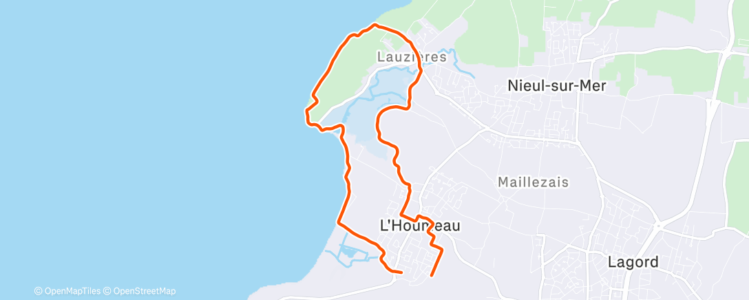 Map of the activity, Garmin coach : base