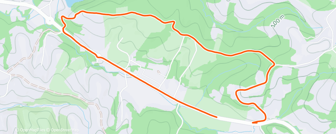 Map of the activity, Course à pied le midi
