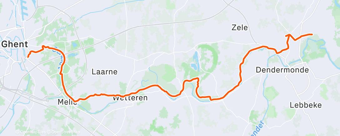 Map of the activity, Morning Ride