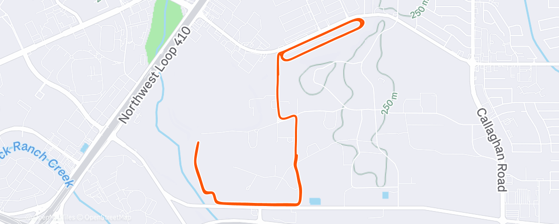 Map of the activity, Running mid-day as a little treat