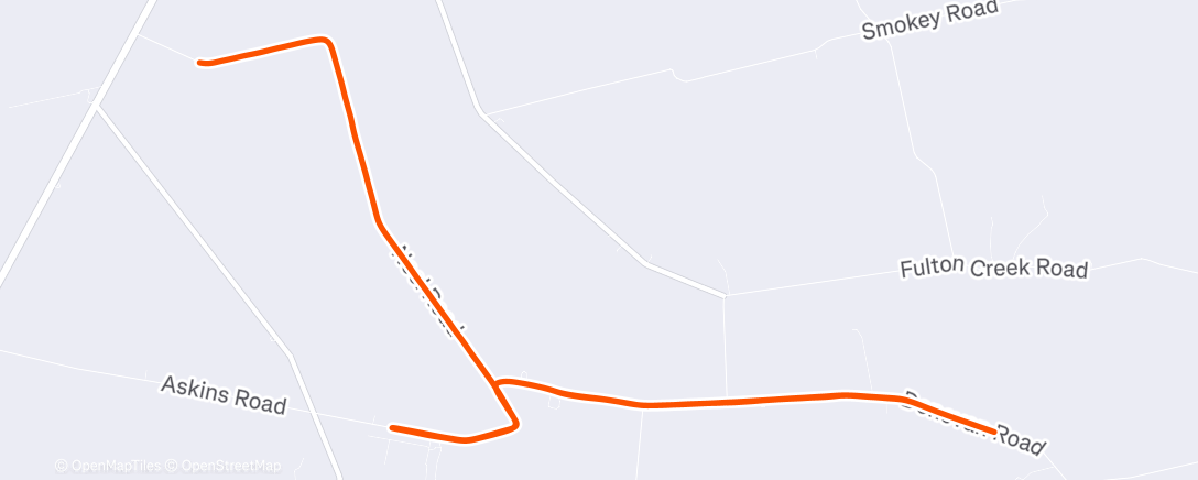 Map of the activity, Morning Run