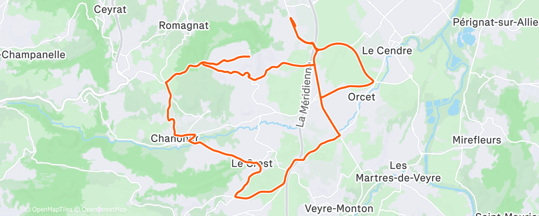 Map of the activity, Lundi à Gergovie 😅