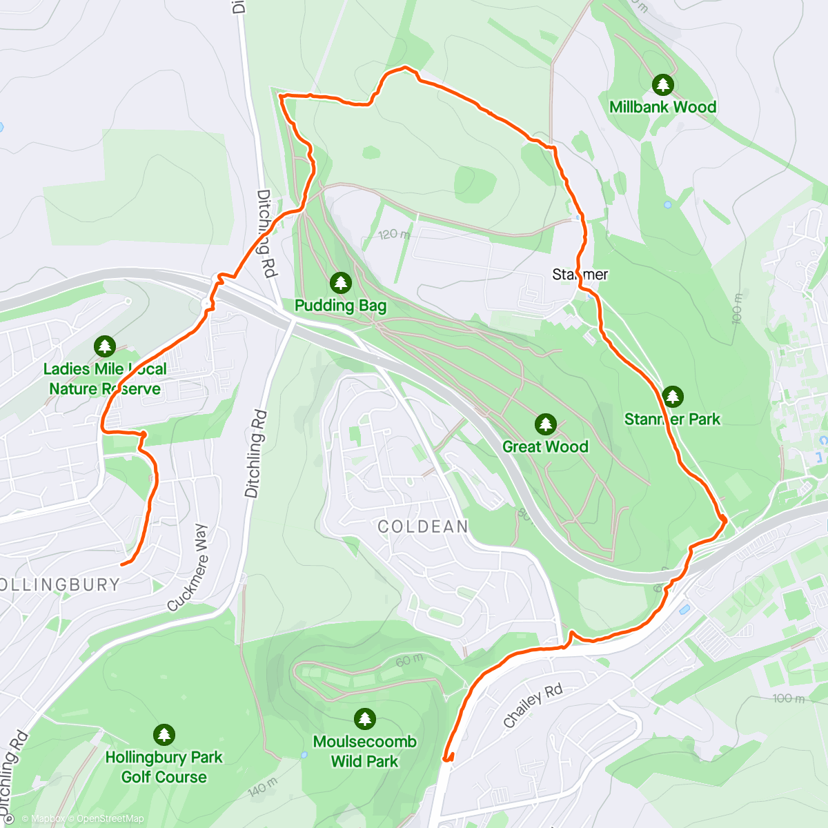 Map of the activity, A Walk Through the Woods