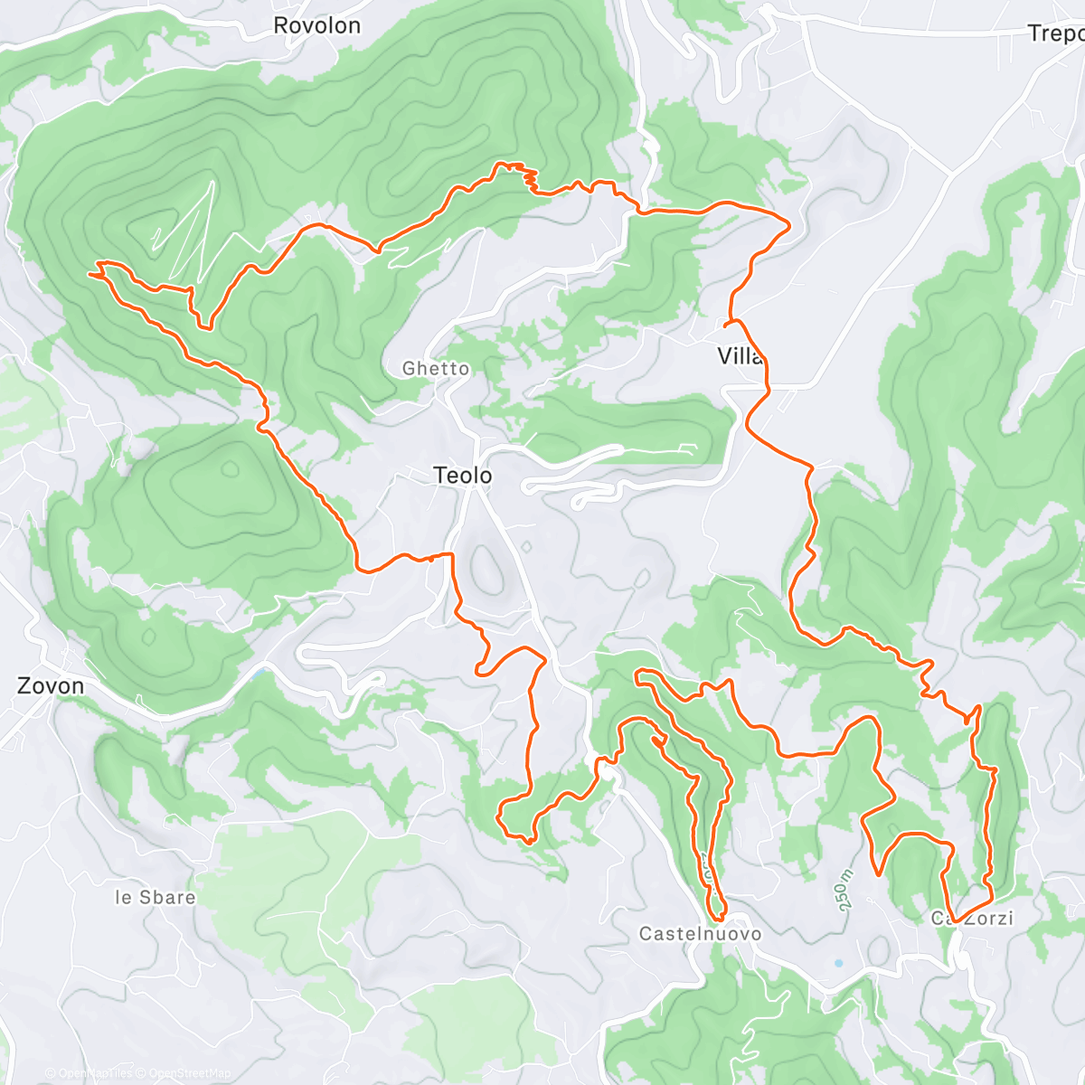 Map of the activity, Giro dei sassi by Turristi
