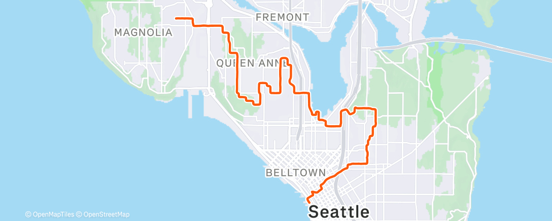 Map of the activity, Evening Run