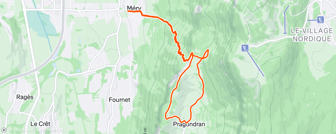 Map of the activity, Footing dans le Malpassant