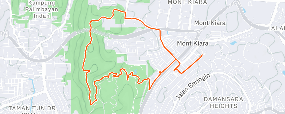 Map of the activity, Morning Trail Run