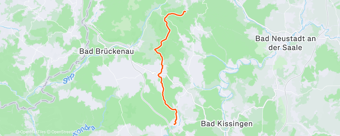 Map of the activity, Morgentraining