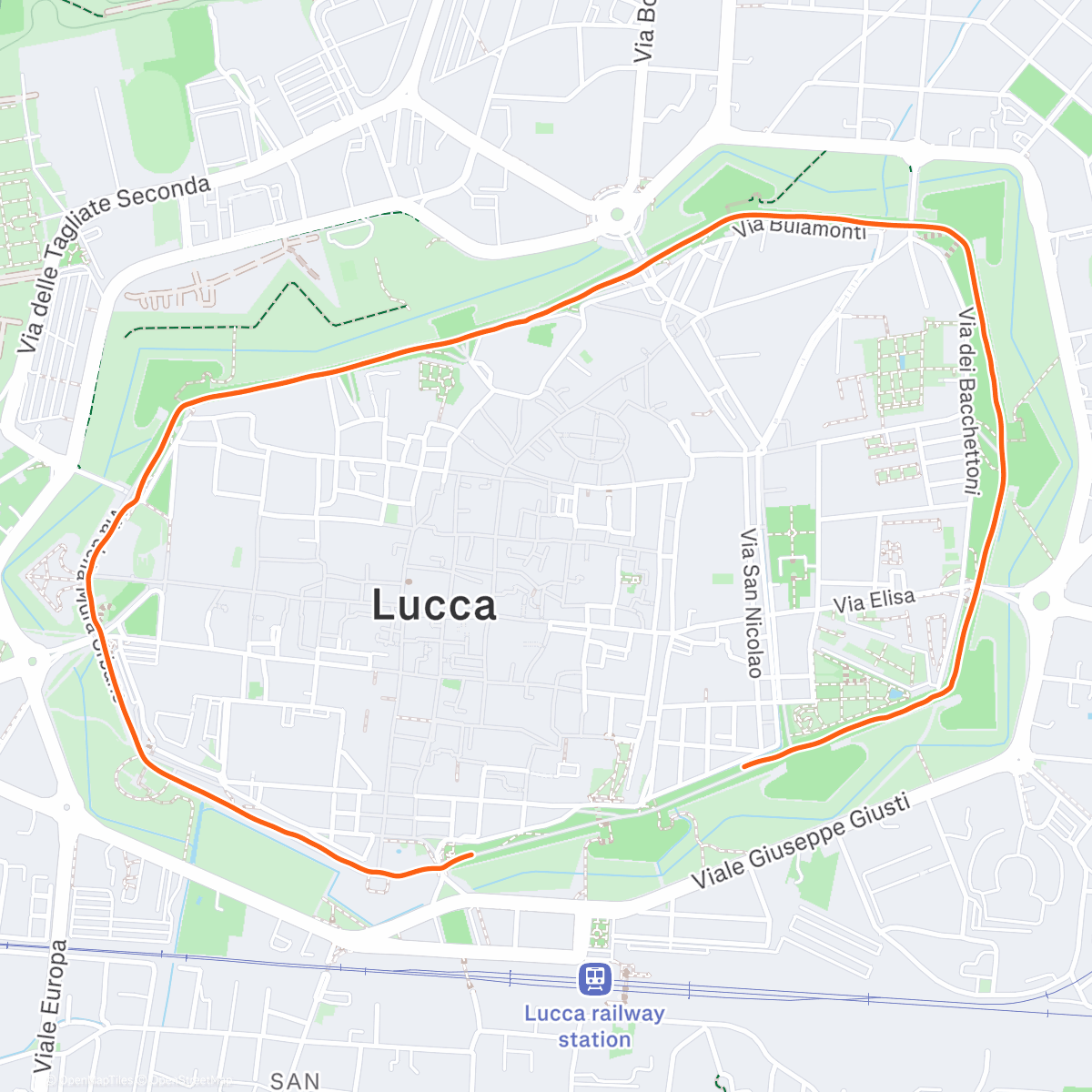 Map of the activity, Mura di Lucca 🇮🇹
