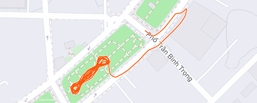 Map of the activity, Night Run
