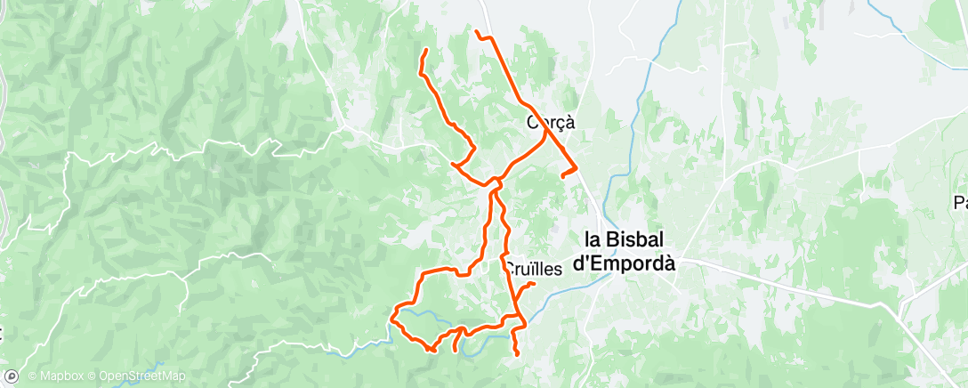 Map of the activity, Bicicleta por la mañana