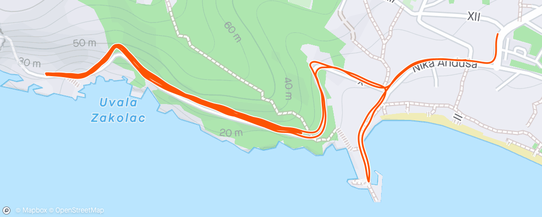 Map of the activity, Morning Run