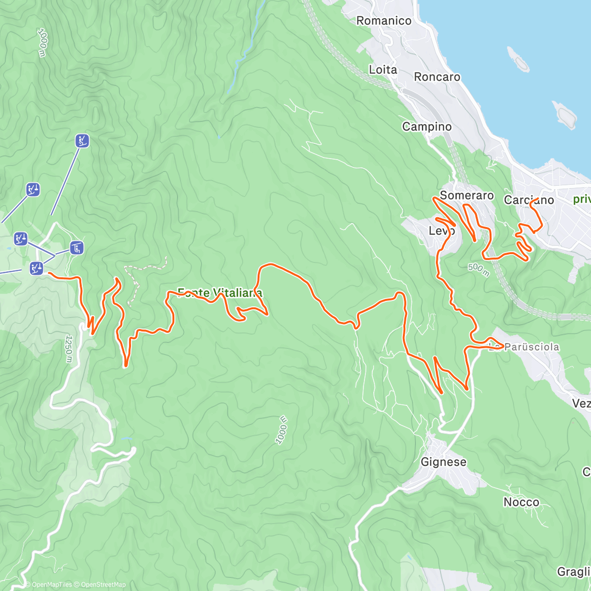 Map of the activity, ROUVY - Stresa to Mottarone | Italy