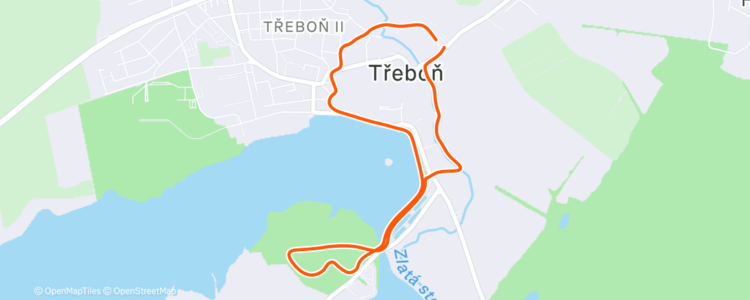 Map of the activity, Afternoon Run