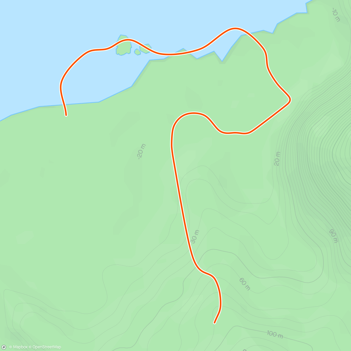 Map of the activity, Zwift - 5K Loop in Watopia Cooldown Walk
