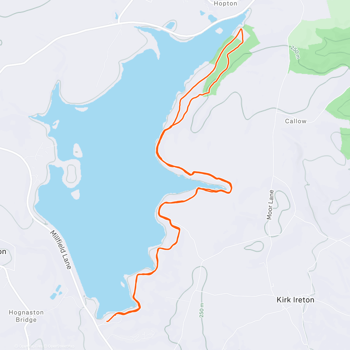 Map of the activity, Lunch Trail Run