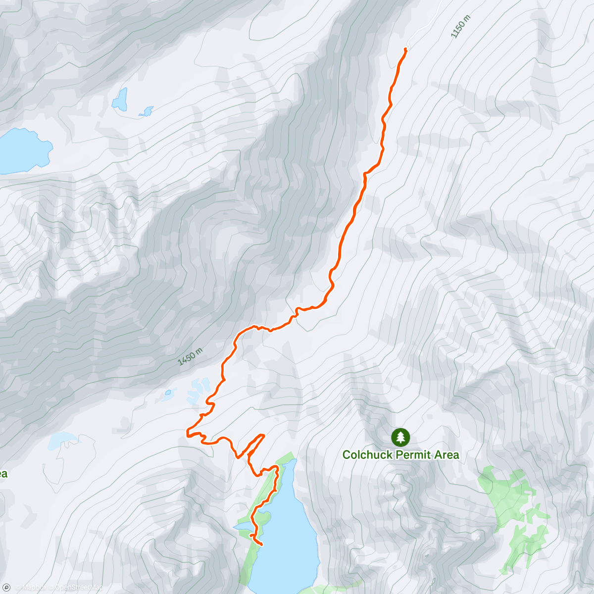 Map of the activity, Morning Hike