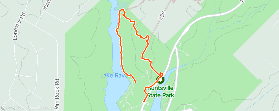 Map of the activity, 5k Huntsville