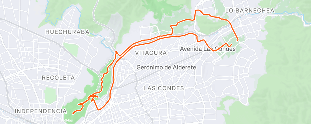 Map of the activity, Morning Ride