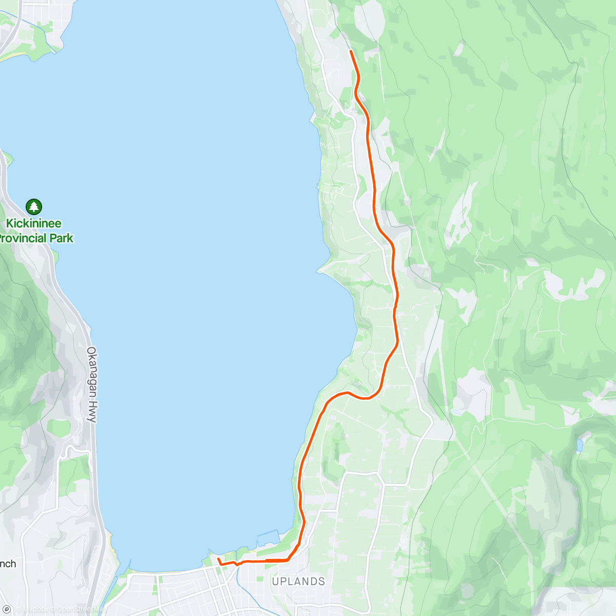 Map of the activity, KVR trail