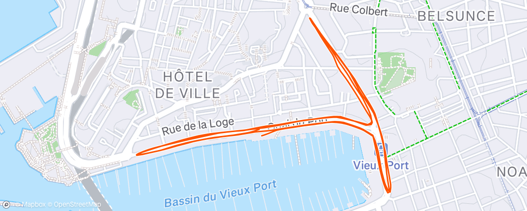 Map of the activity, Corrida du Vieux Porte
